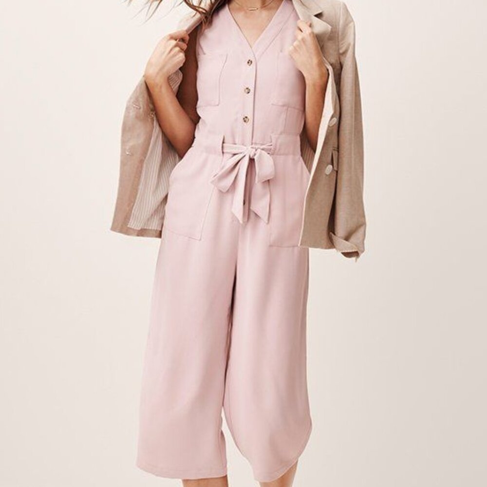 A New Day Women's Sleeveless Jumpsuit, Large, Mauve